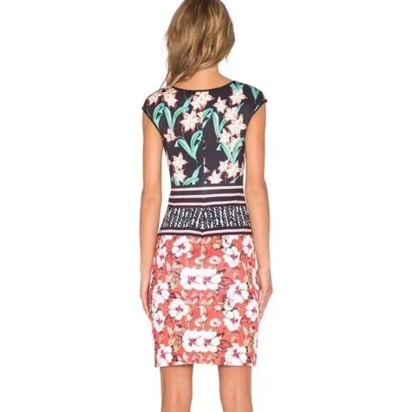 Clover Canyon Sunrise Neoprene Scuba Midi Dress in Multi - Picture 3 of 10